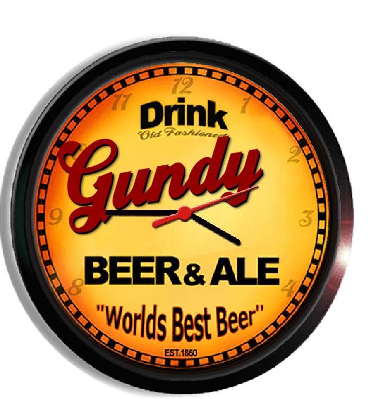 Personalized gundy beer clock