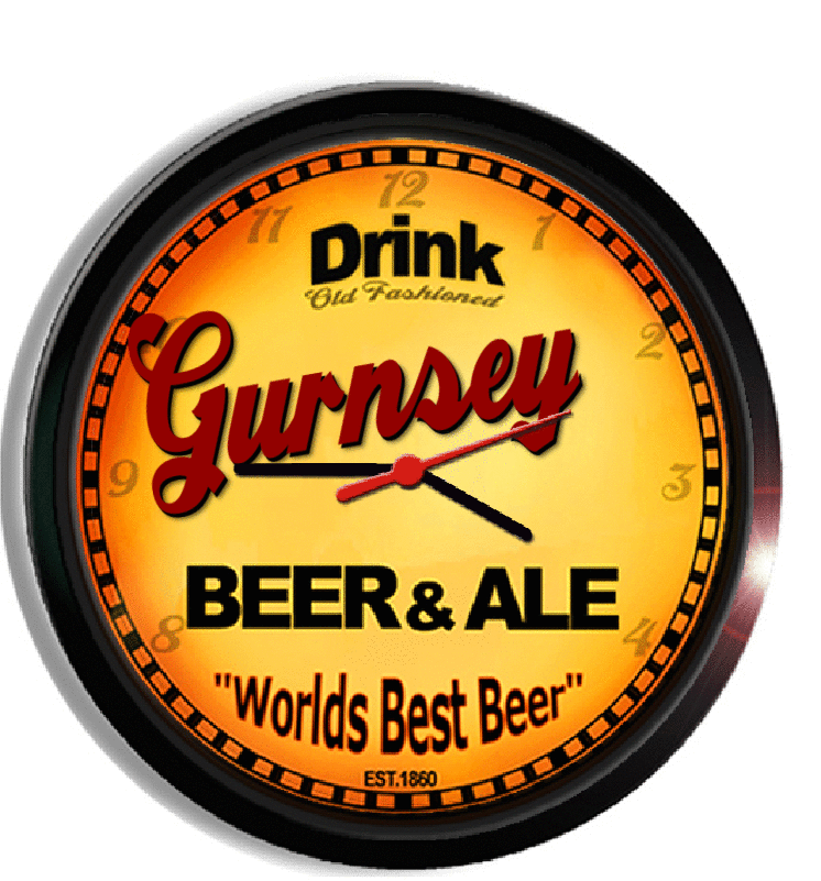Personalized gurnsey beer clock