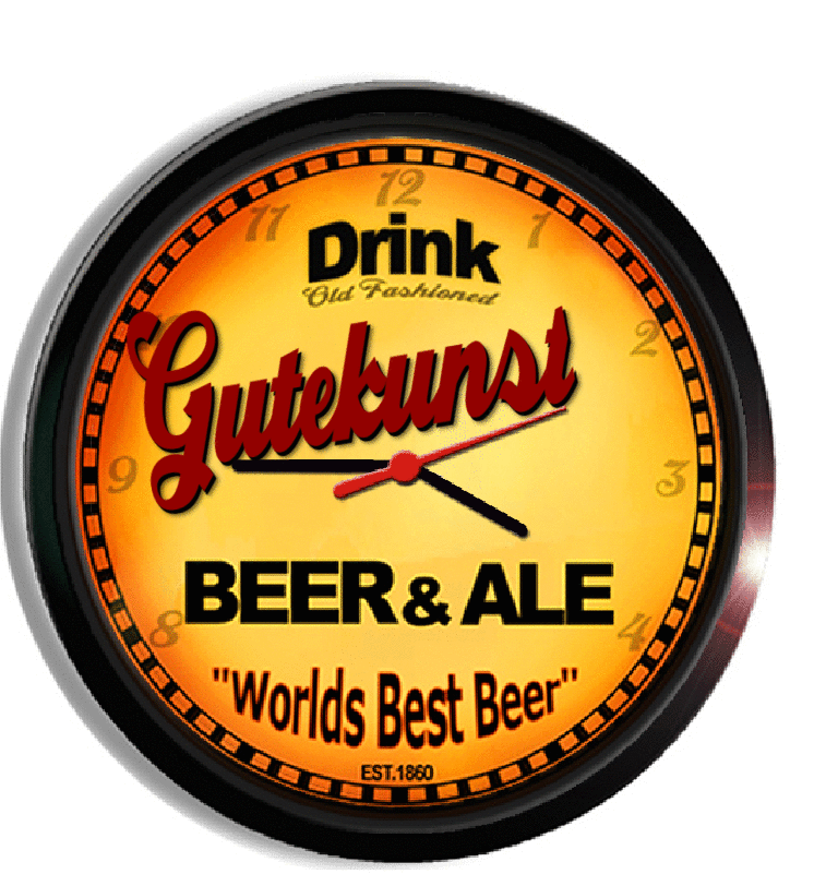 Personalized gutekunst beer clock