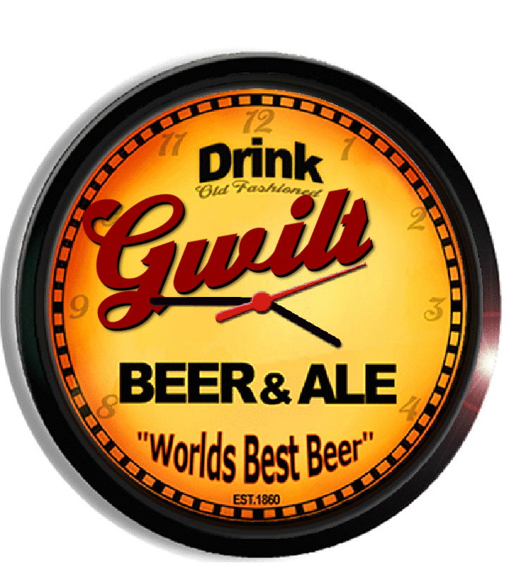Personalized gwilt beer clock