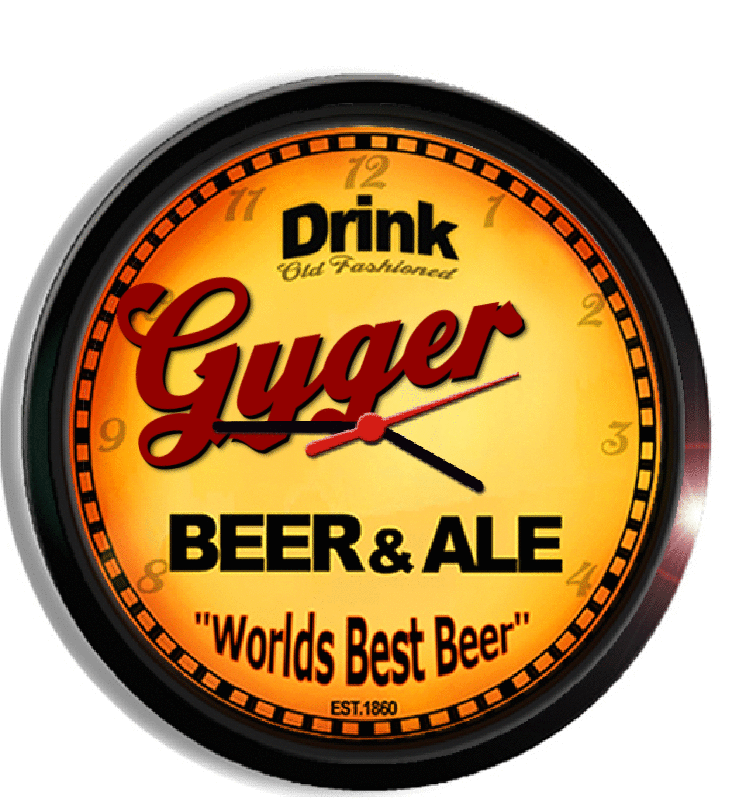 Personalized gyger beer clock