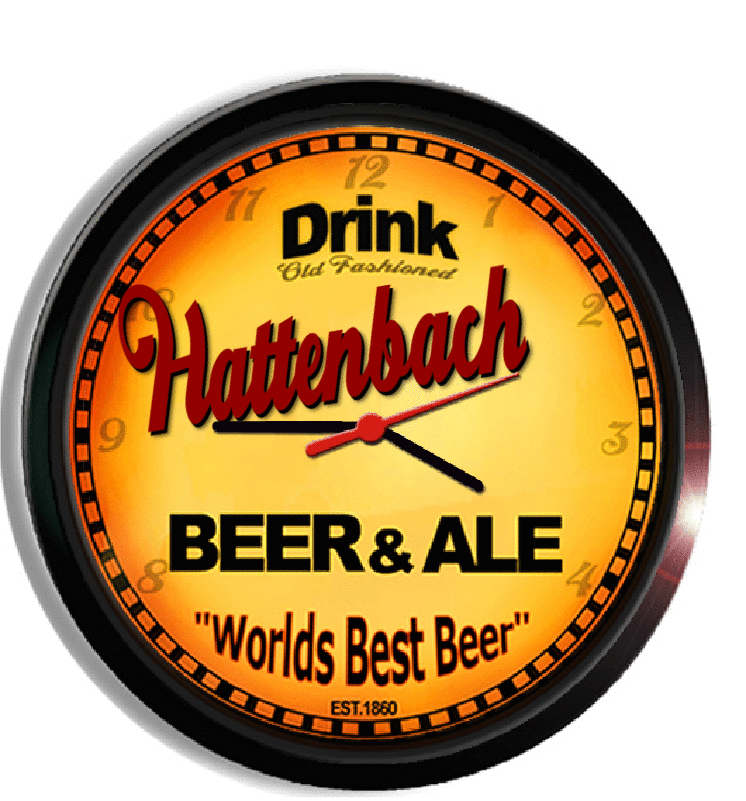 Personalized hattenbach beer clock