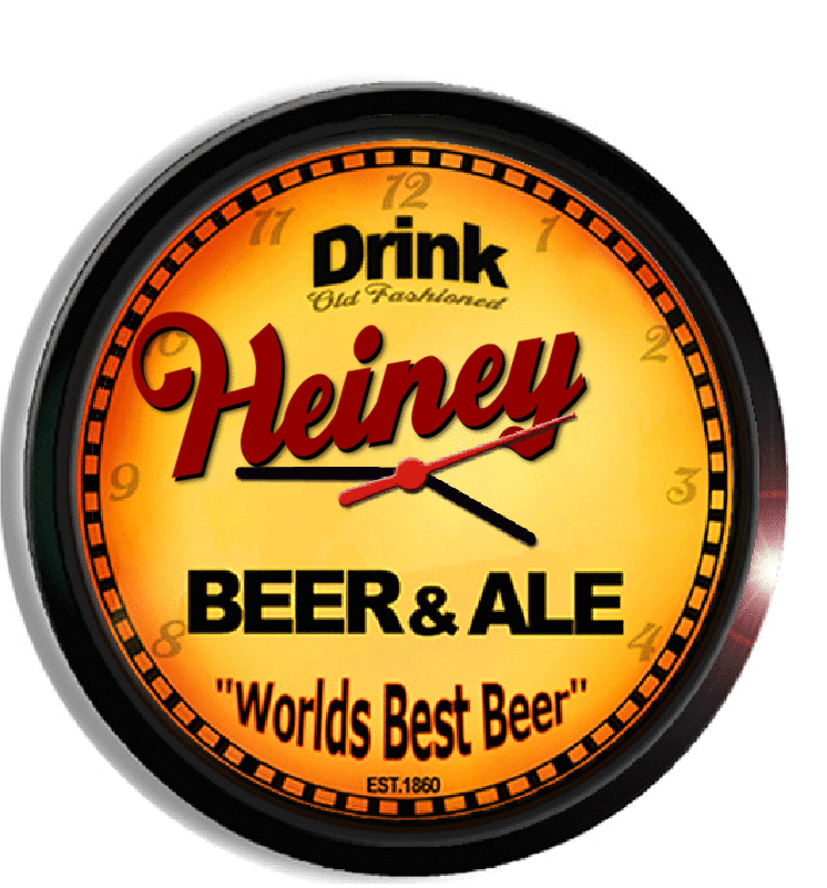 Personalized heiney beer clock