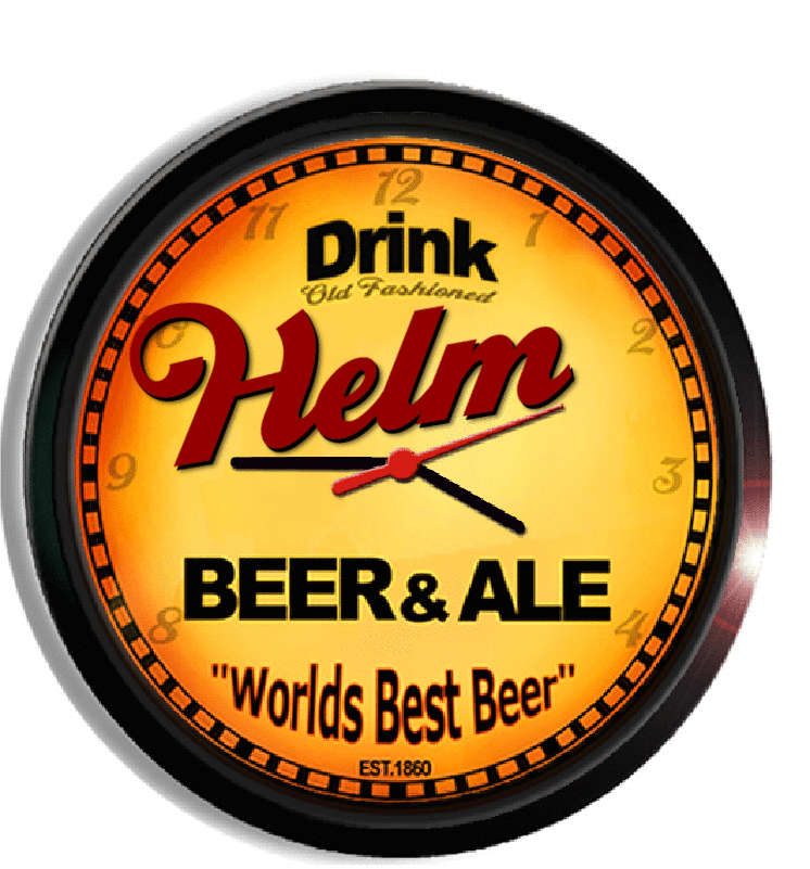 Personalized helm beer clock