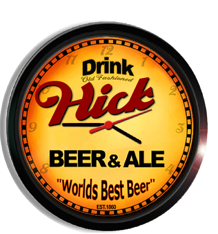 Personalized hick beer clock