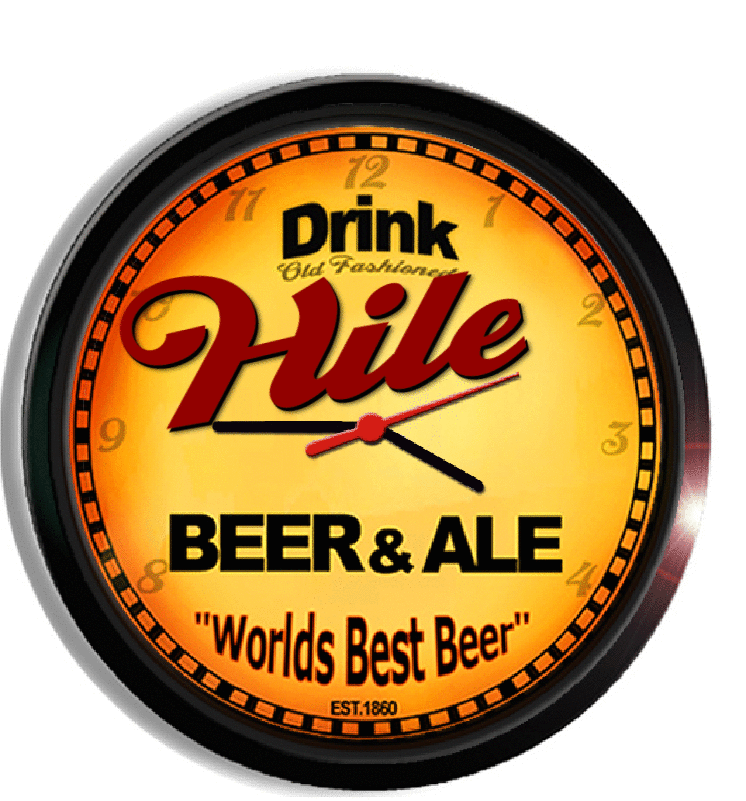 Personalized hile beer clock