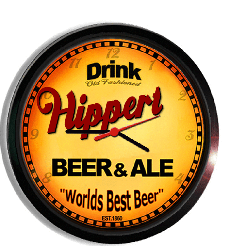 Personalized hippert beer clock