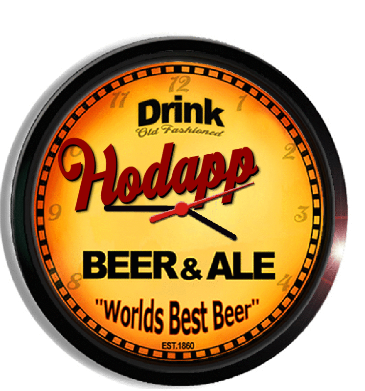 Personalized hodapp beer clock