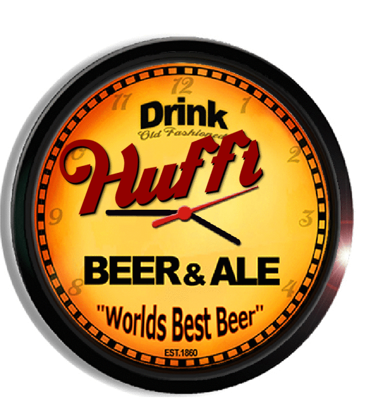 Personalized hufft beer clock