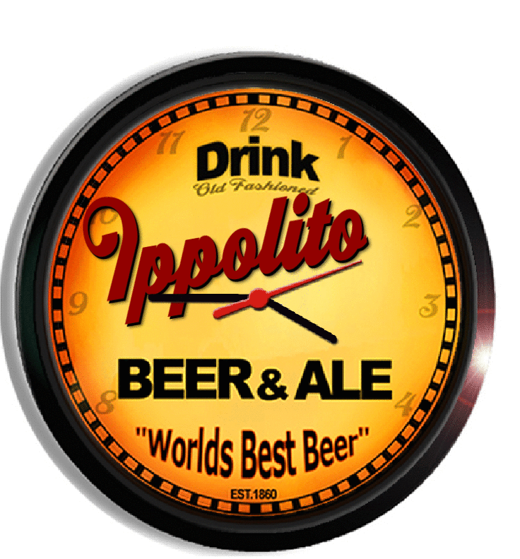 Personalized ippolito beer clock