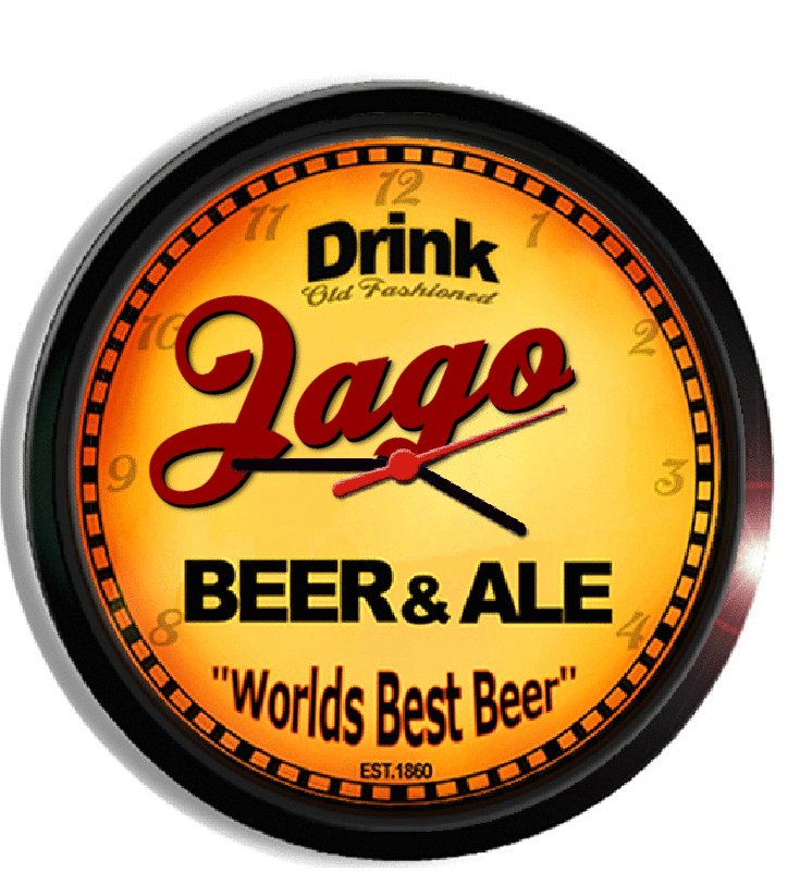 Personalized jago beer clock