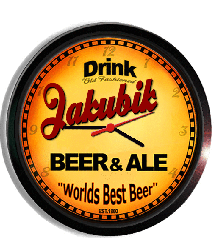 Personalized jakubik beer clock