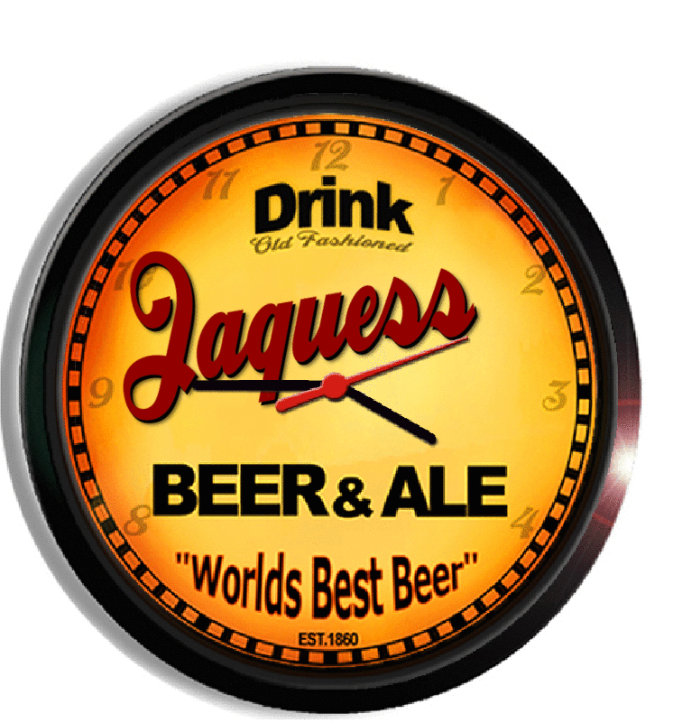 Personalized jaquess beer clock