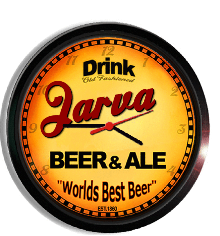 Personalized jarva beer clock