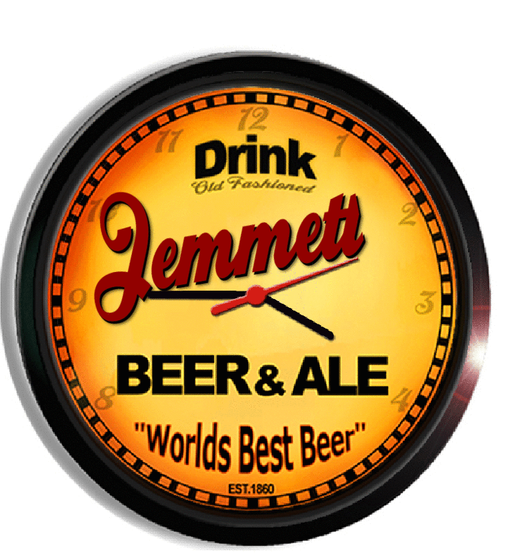 Personalized jemmett beer clock