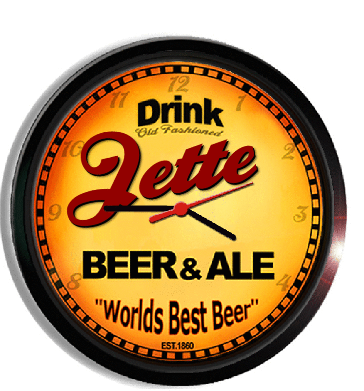 Personalized jette beer clock