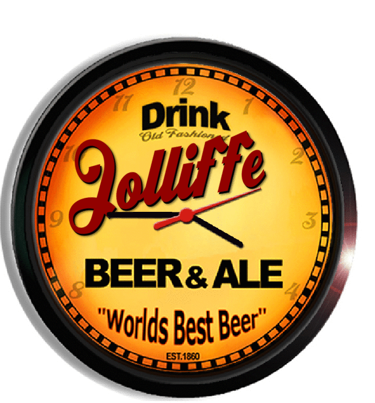 Personalized jolliffe beer clock