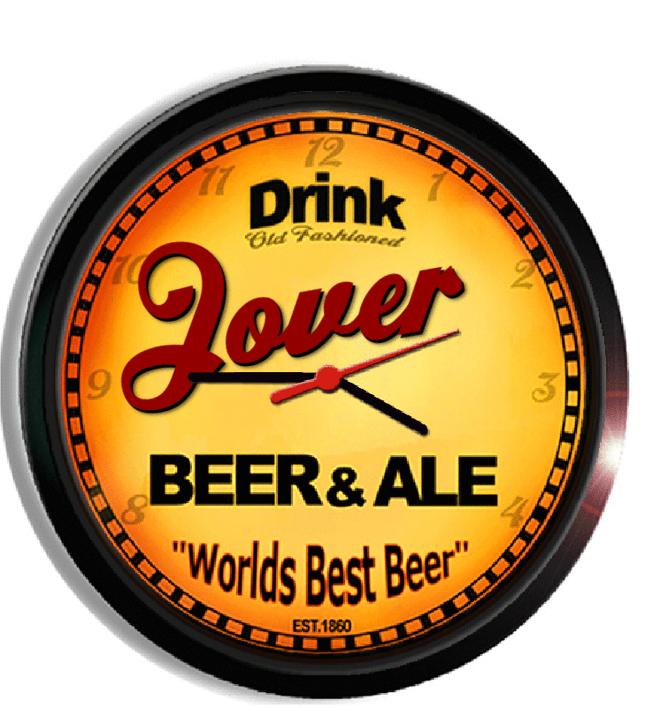 Personalized jover beer clock