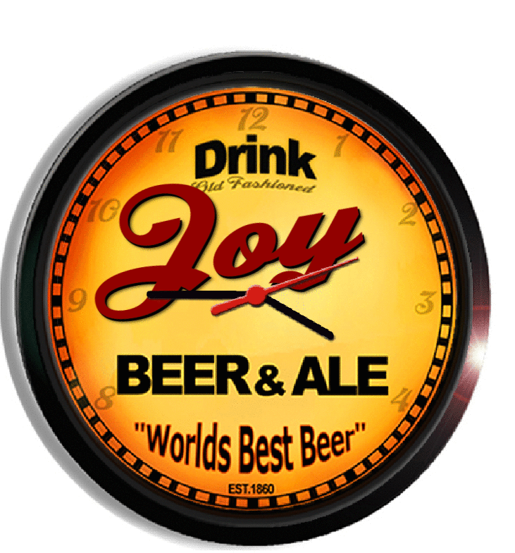 Personalized joy beer clock