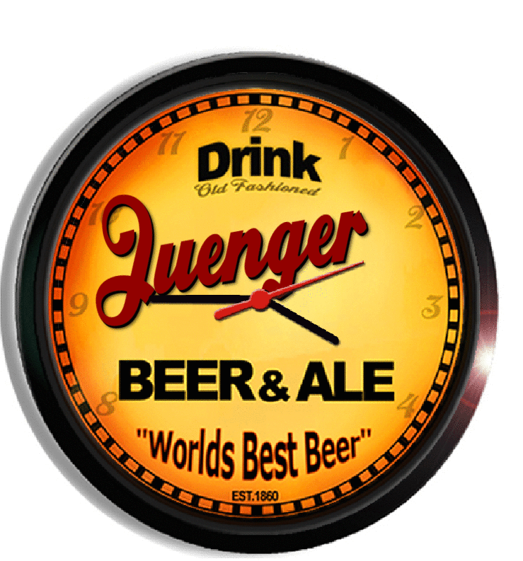 Personalized juenger beer clock