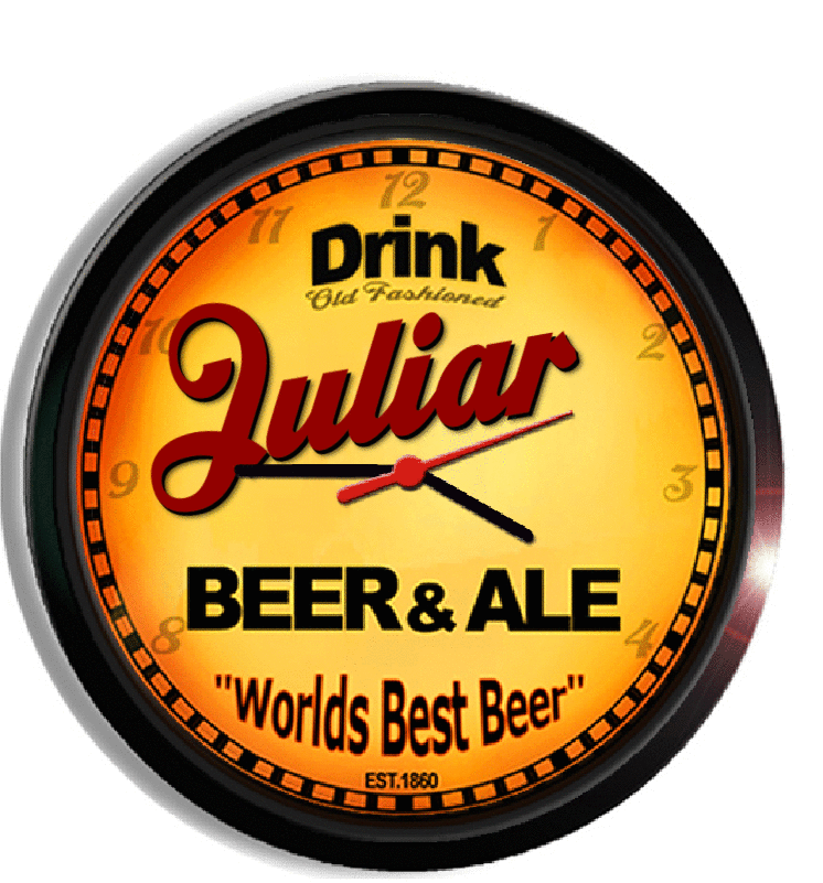 Personalized juliar beer clock