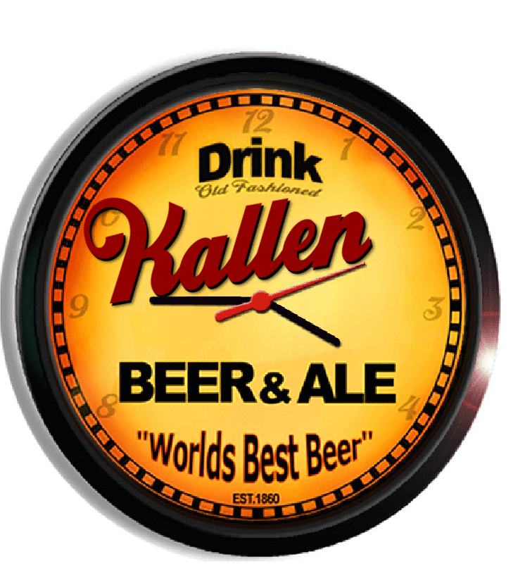 Personalized kallen beer clock