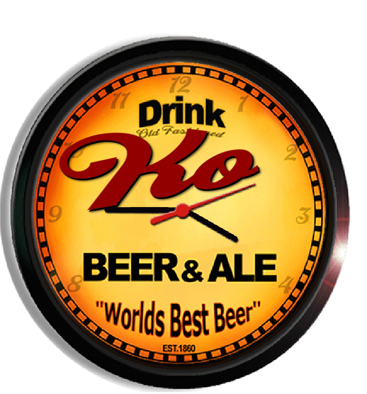 Personalized ko beer clock