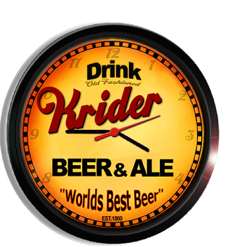 Personalized krider beer clock