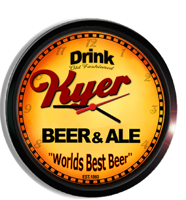 Personalized kyer beer clock
