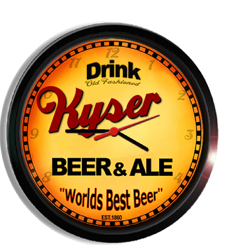 Personalized kyser beer clock