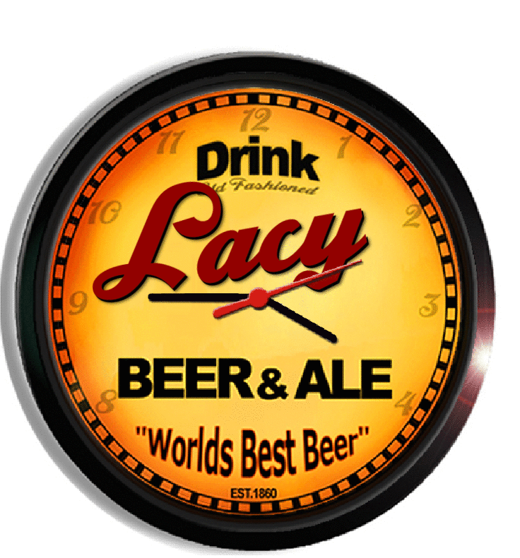 Personalized lacy beer clock