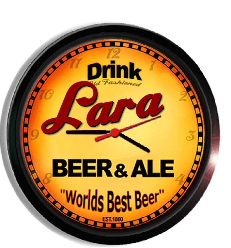 Personalized lara beer clock