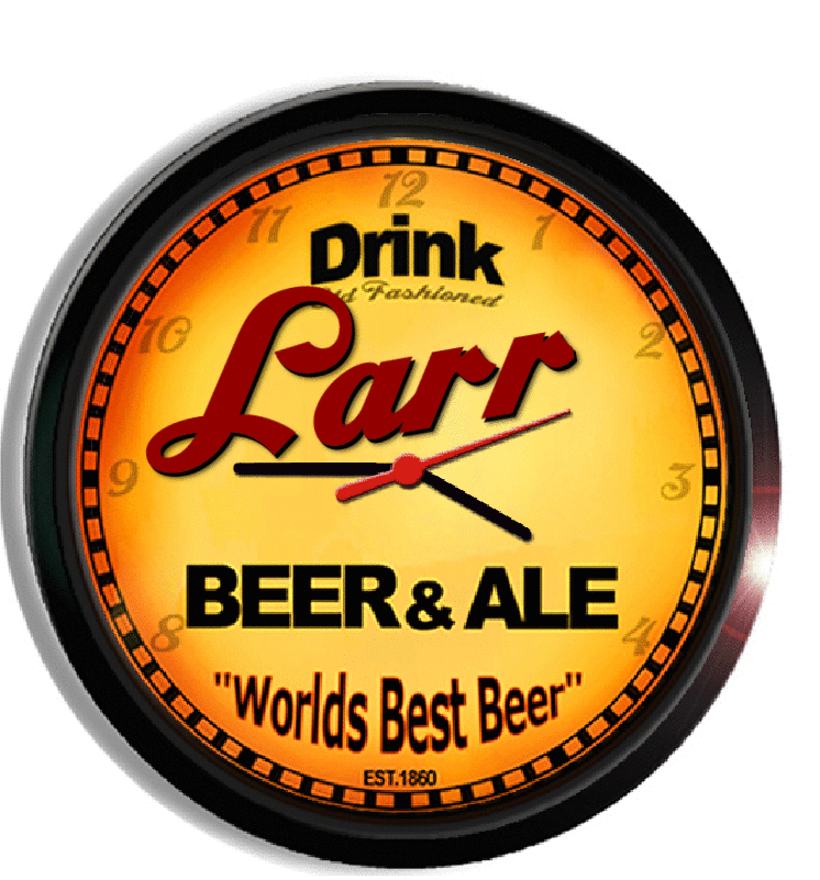 Personalized larr beer clock