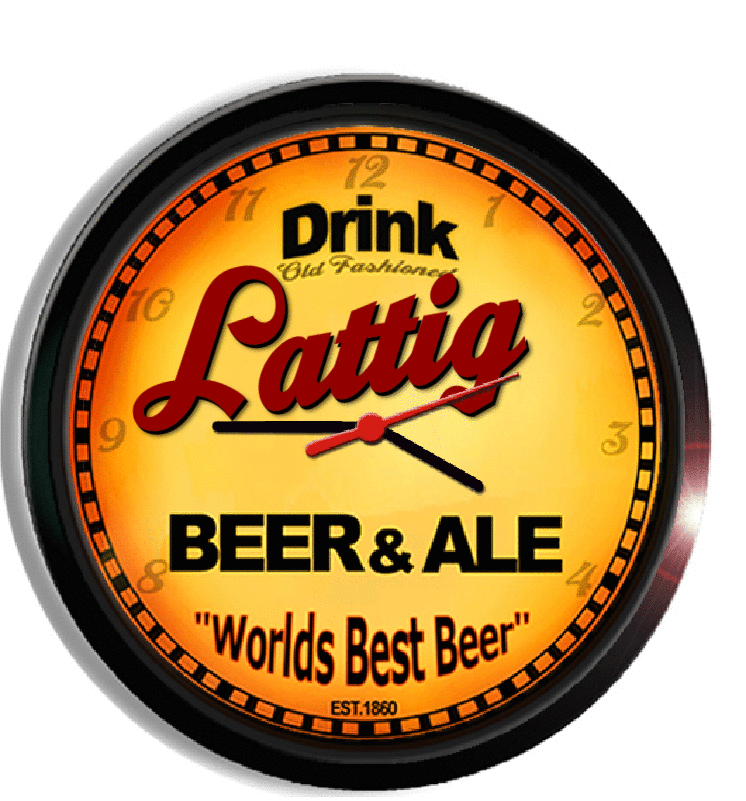 Personalized lattig beer clock