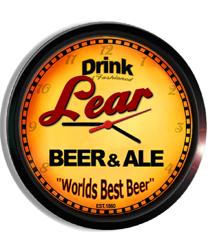 Personalized lear beer clock