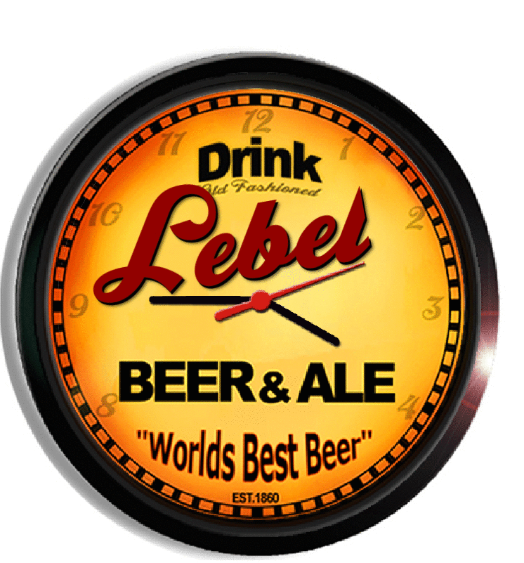 Personalized lebel beer clock