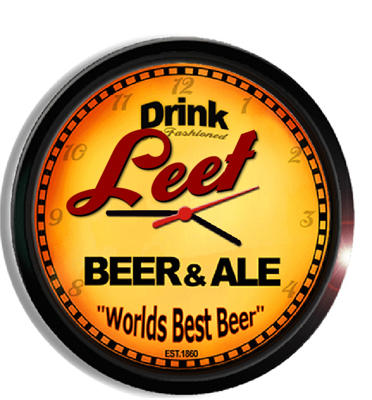 Personalized leef beer clock