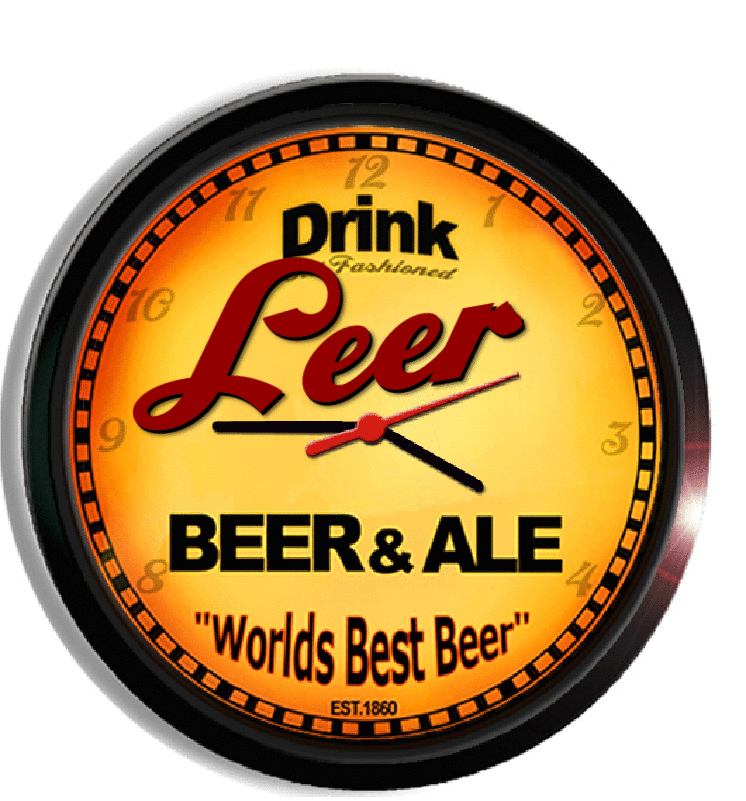Personalized leer beer clock