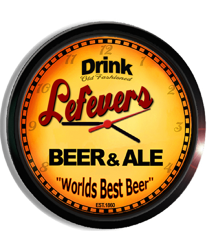 Personalized lefevers beer clock