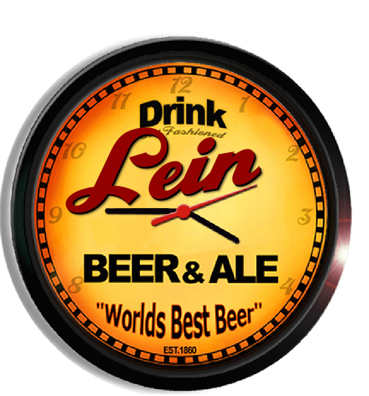 Personalized lein beer clock