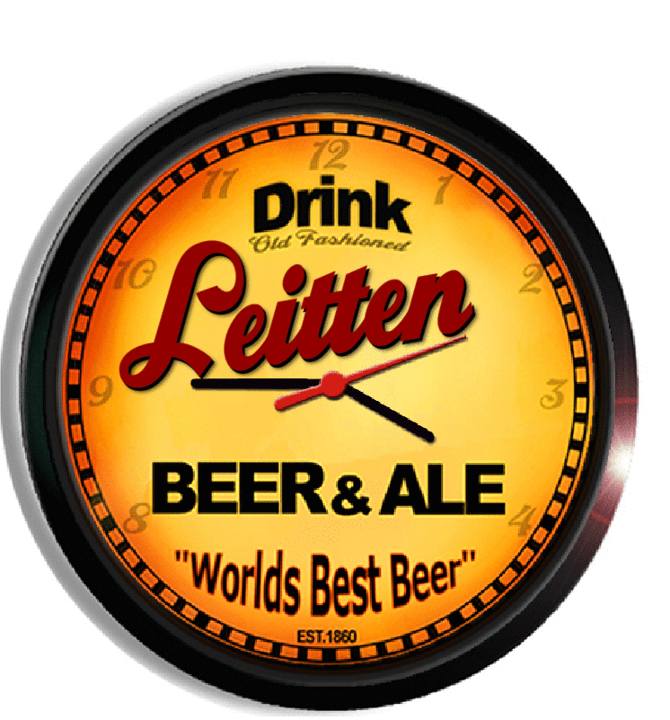 Personalized leitten beer clock