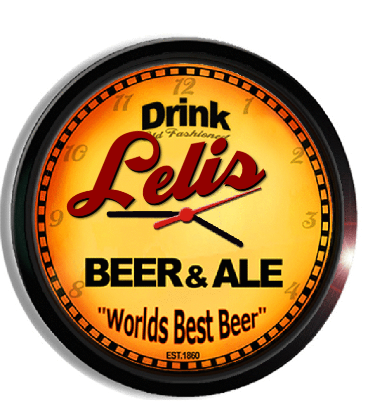 Personalized lelis beer clock