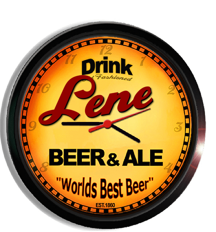 Personalized lene beer clock
