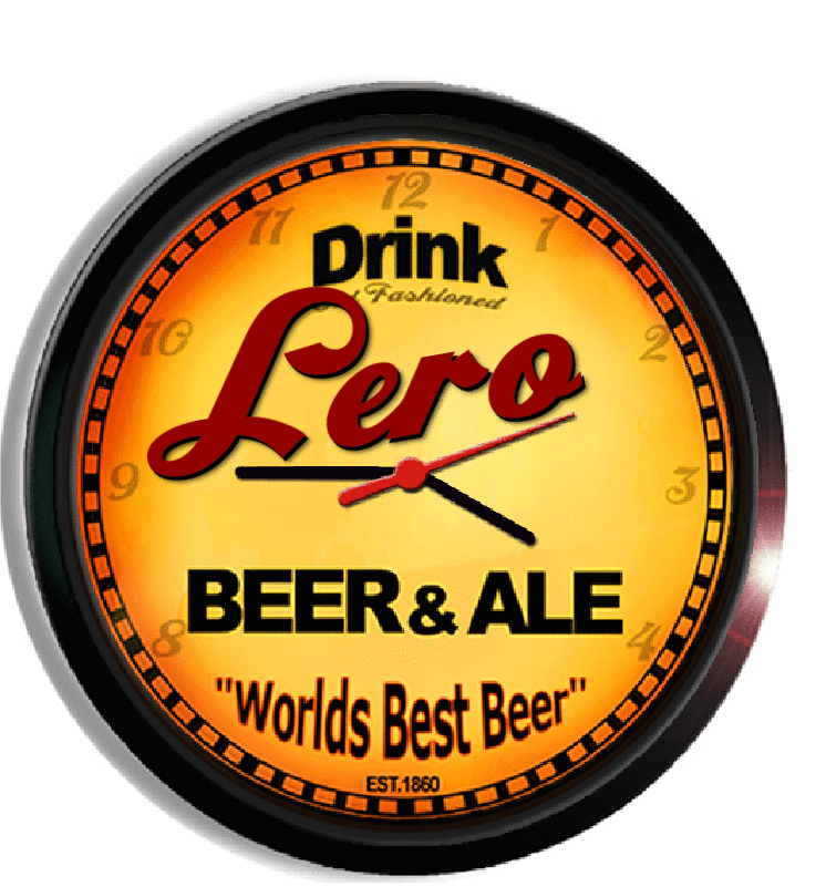 Personalized lero beer clock