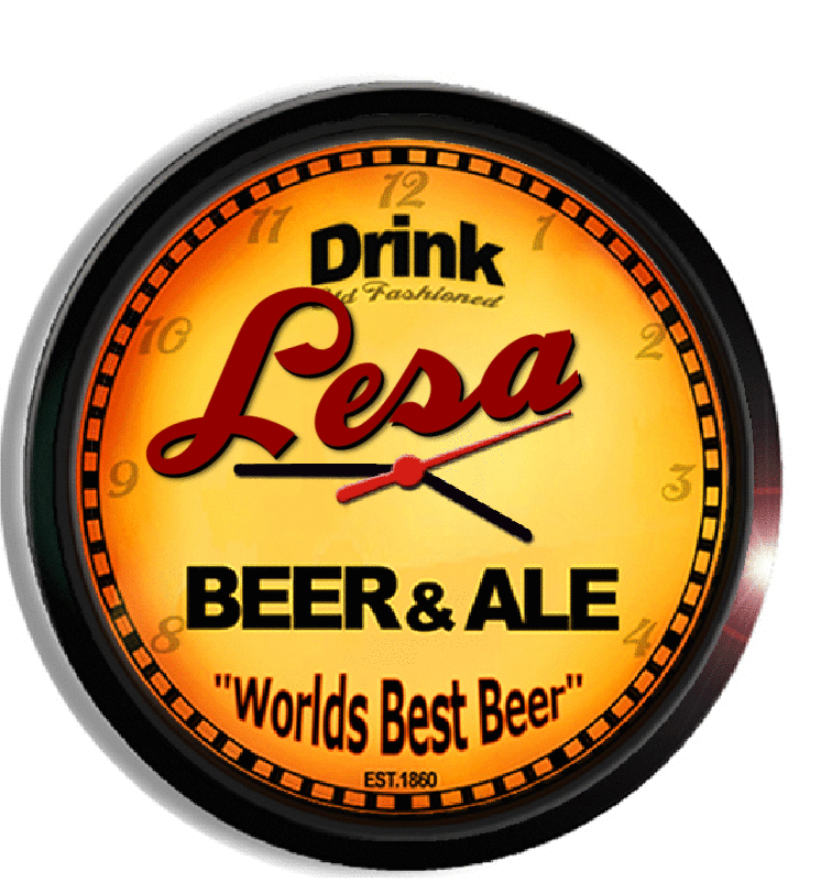 Personalized lesa beer clock