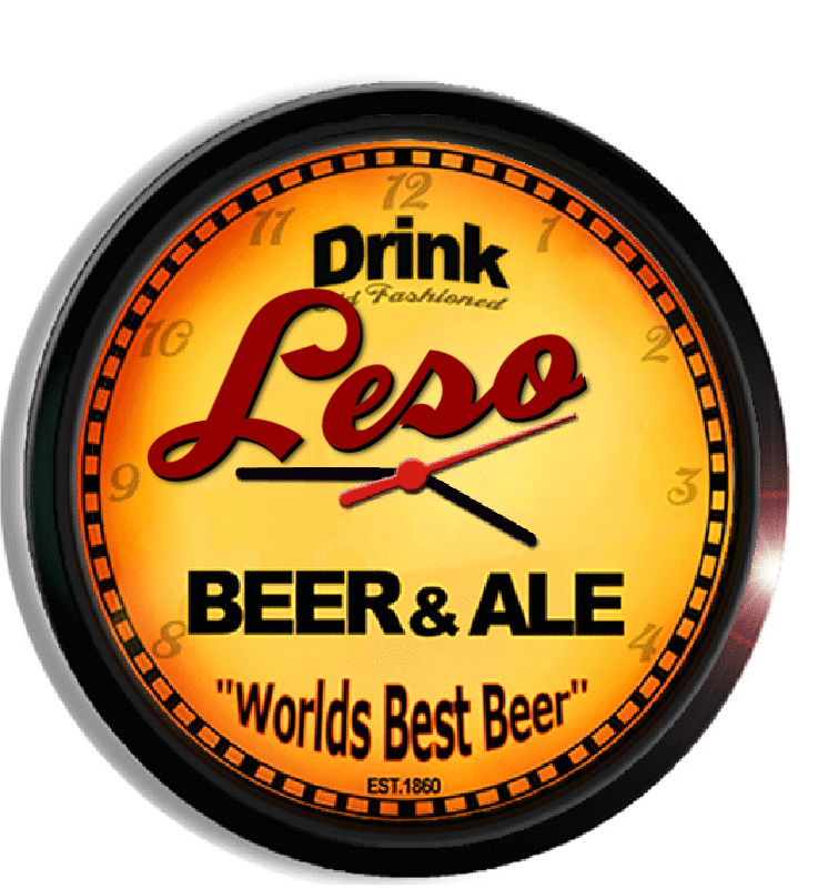 Personalized leso beer clock