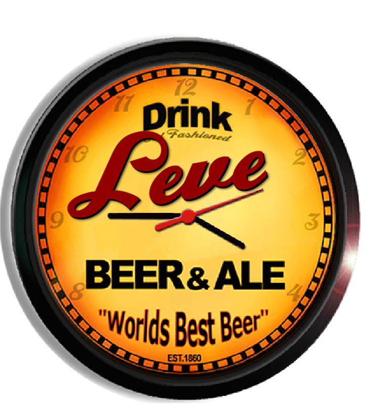 Personalized leve beer clock