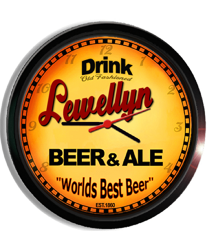Personalized lewellyn beer clock