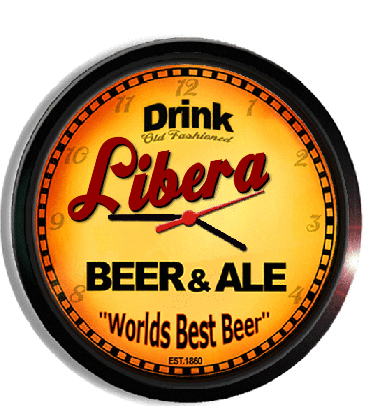 Personalized libera beer clock