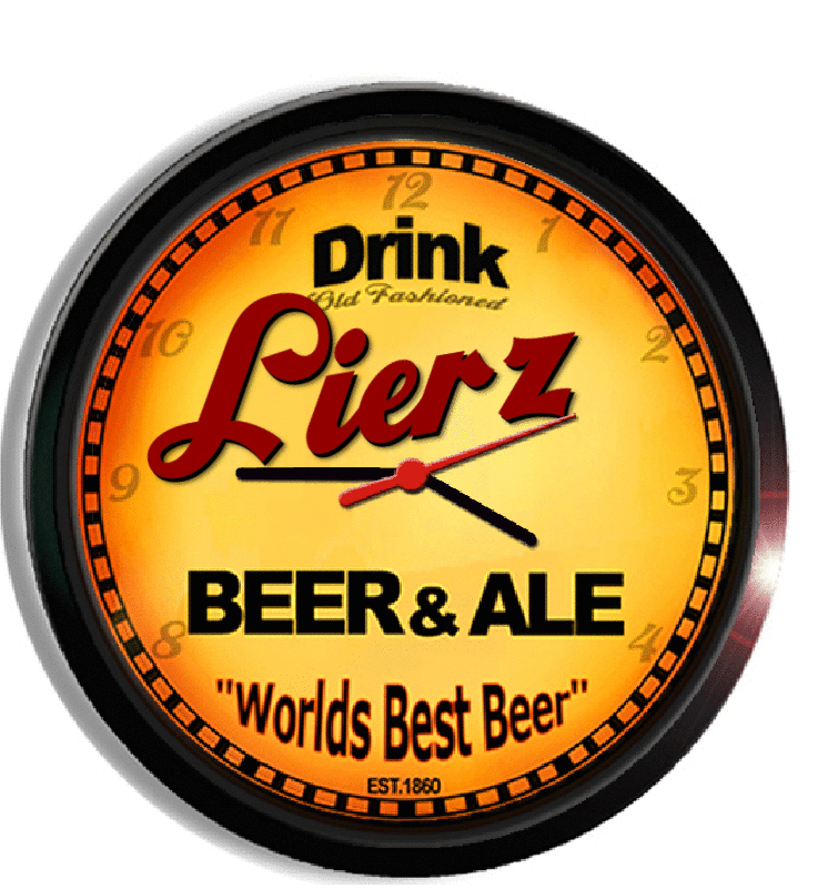 Personalized lierz beer clock